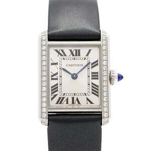 Cartier Tank Must SM Diamond Bezel W4TA0031 Silver Dial Women's Watch